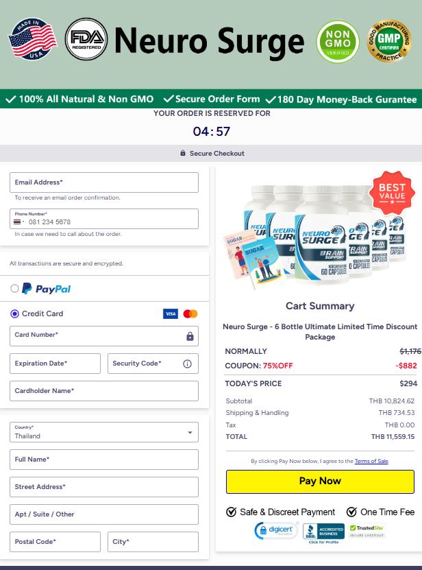 Neuro Surge Product Official Website Secure Order Page